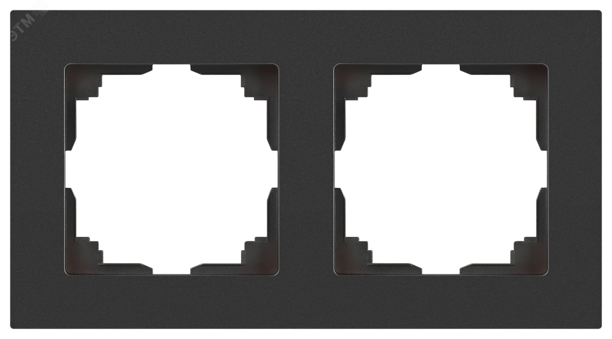 Изображение товара Рамка для розеток и выключателей 2 поста графит Intro Accent 6-502-07