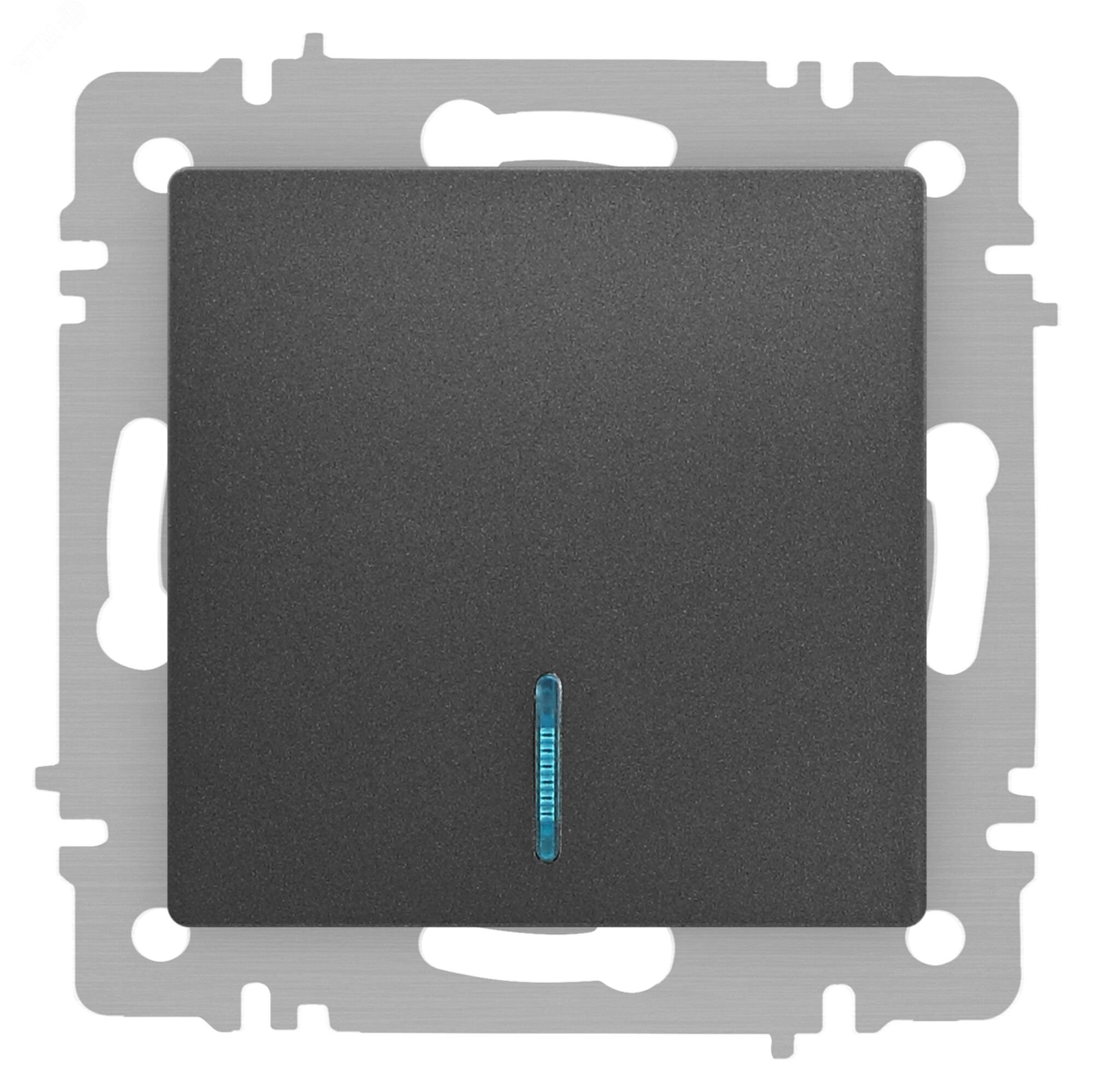 Изображение товара Выключатель одноклавишный с подсветкой Intro Accent 6-102-07 графит 10А 250В