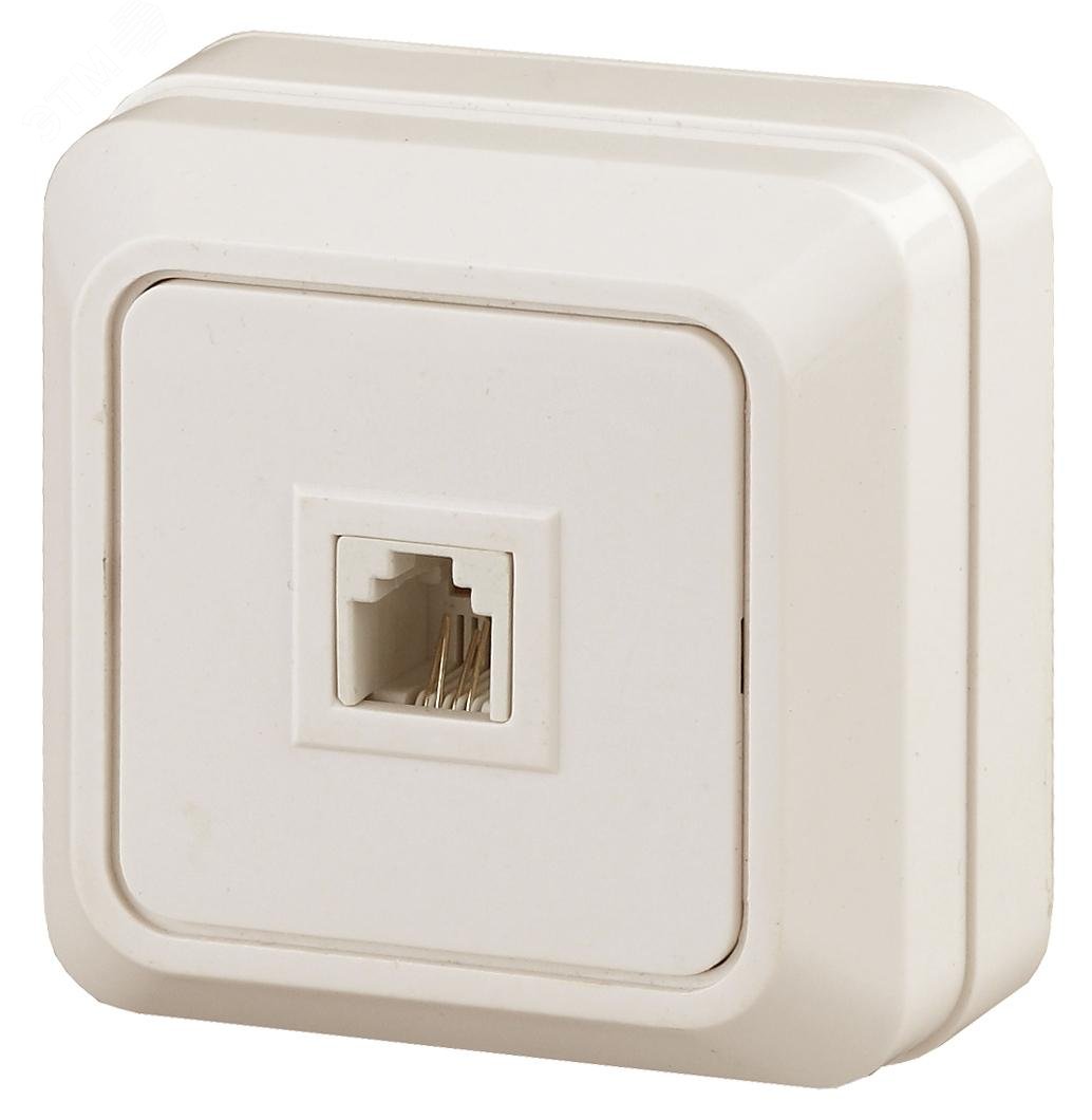 Изображение товара Розетка телефонная RJ11, ОУ, Quadro, сл.кость, 2-302-02 (шт)