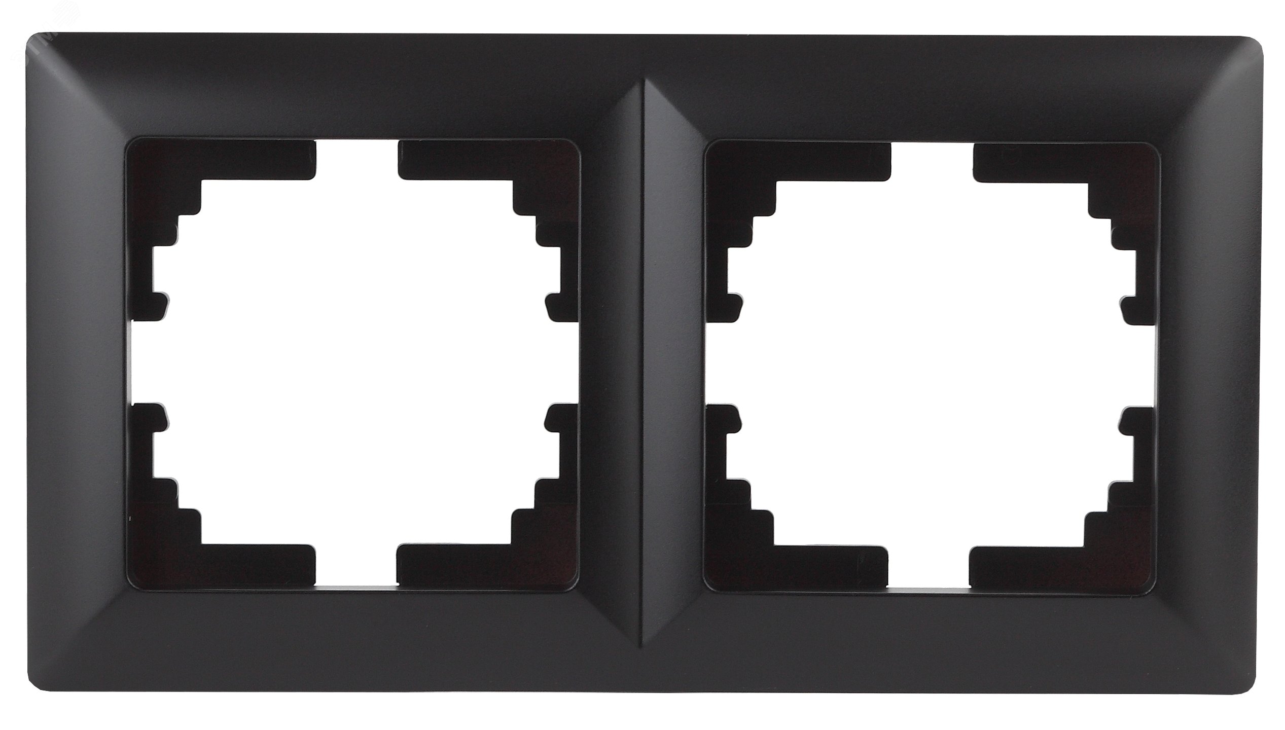 Изображение товара Рамка для розеток и выключателей 2 поста антрацит пластик Intro Solo 4-502-05 (шт)