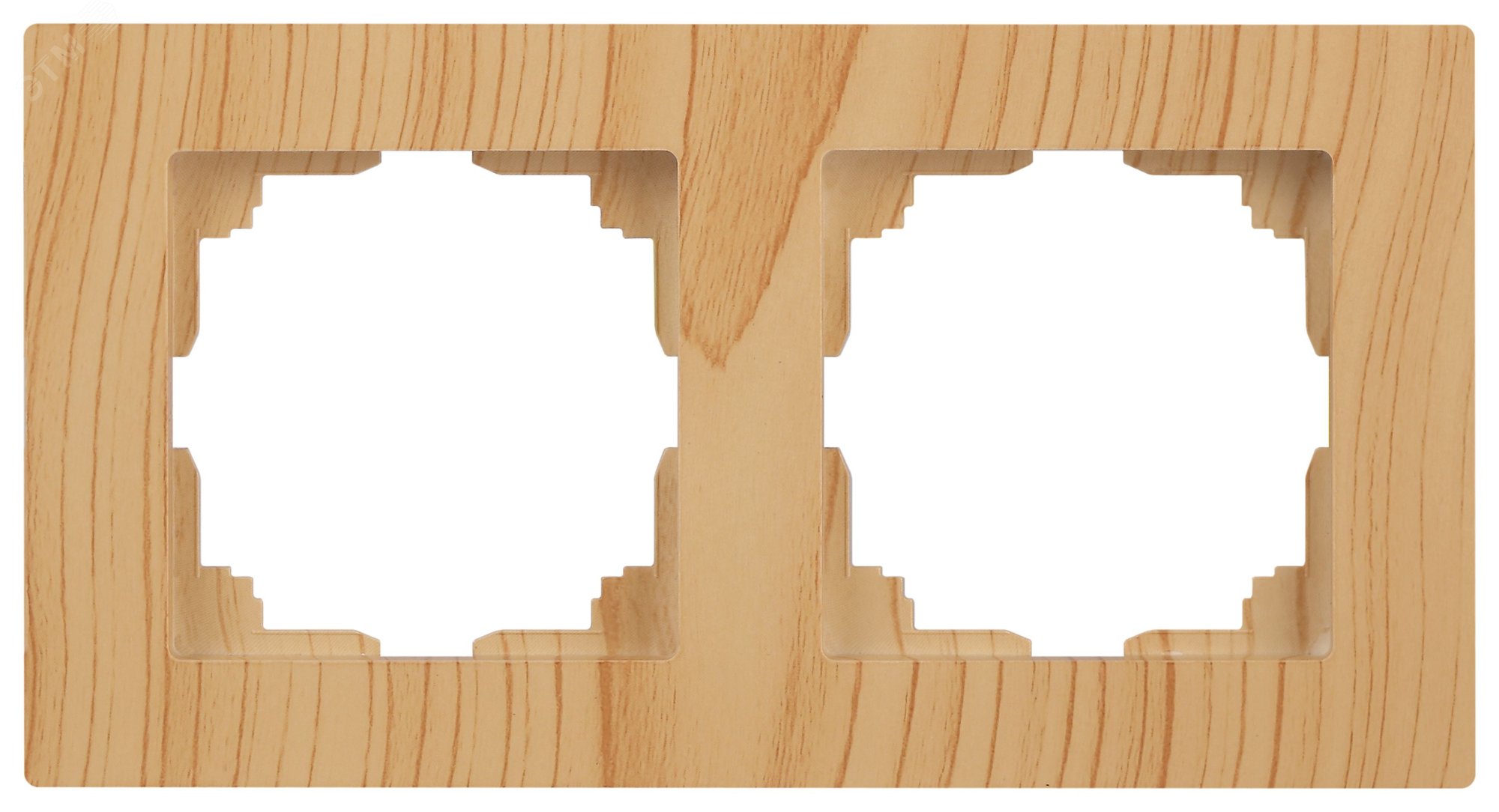 Изображение товара Рамка для розеток и выключателей 2 поста серия Intro Accent сосна пластик