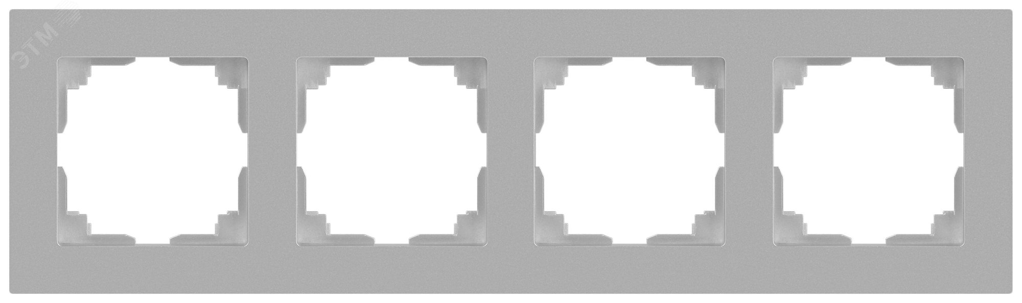 Изображение товара Рамка для розеток и выключателей 4 поста алюминий пластик Intro Accent 6-504-03 (шт)