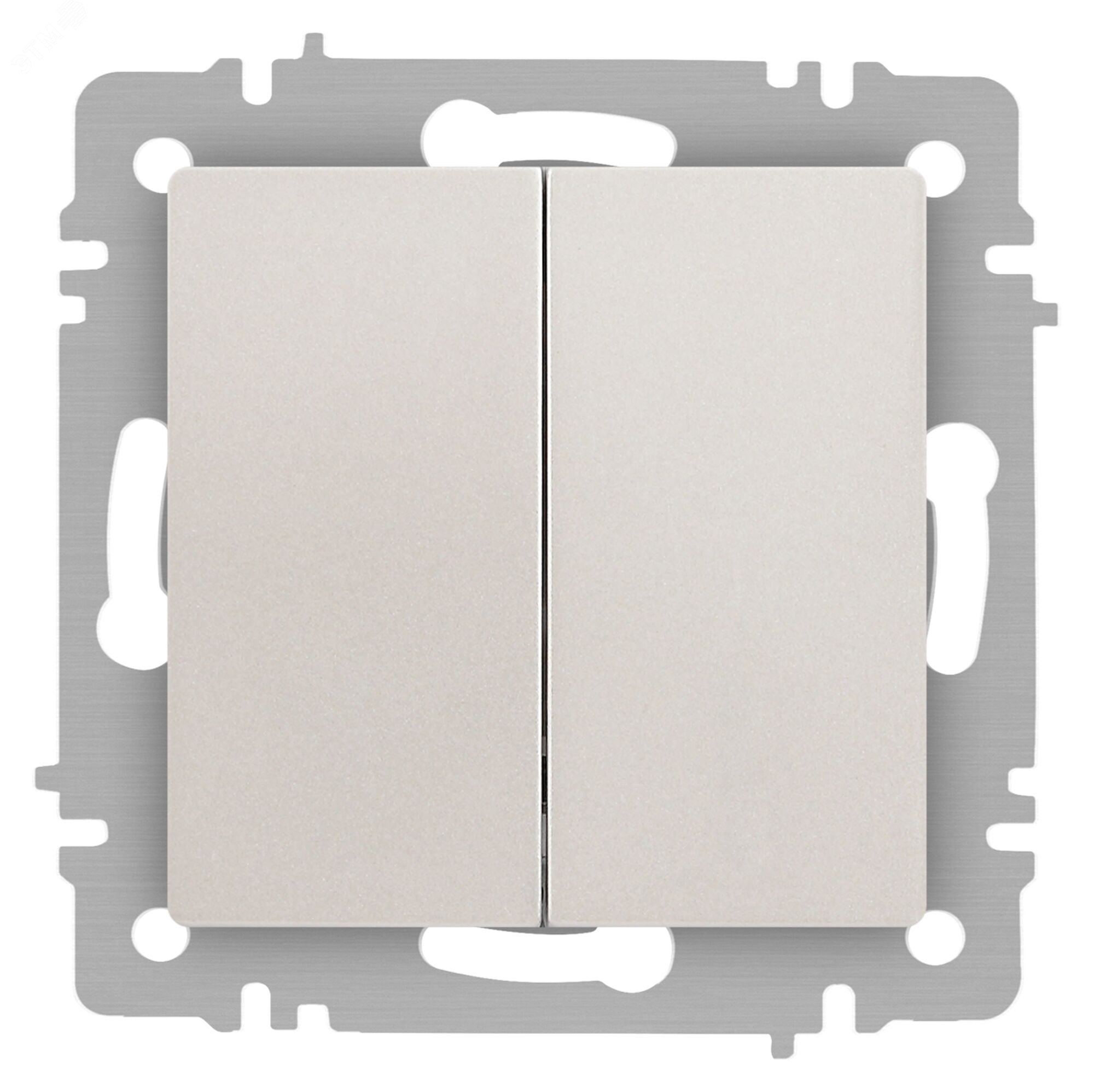 Изображение товара Переключатель 2-клавишный серии Intro Accent IP20 10А 250В перламутр