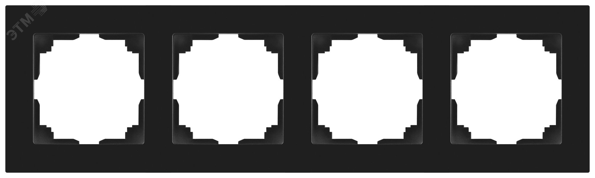 Изображение товара Рамка для розеток и выключателей 4 поста Intro Accent антрацит пластиковая