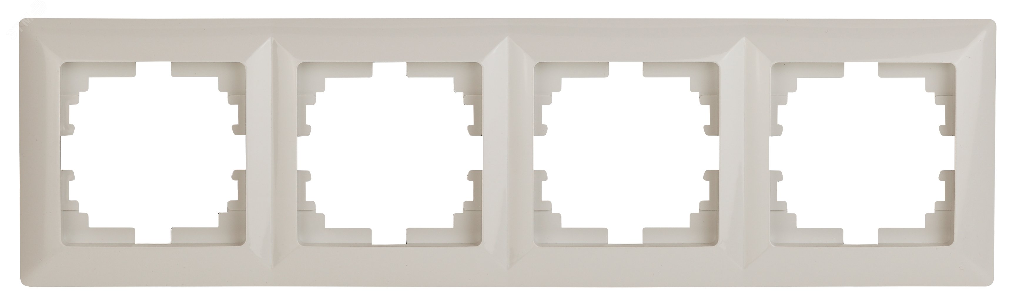 Изображение товара Рамка для розеток и выключателей Intro Solo 4-504-02 слоновая кость 4 поста