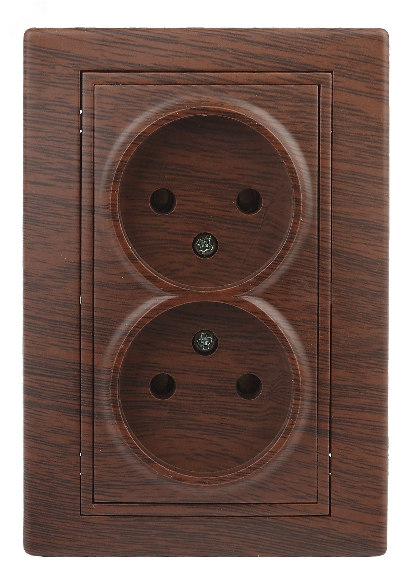 Изображение товара Розетка скрытого монтажа двойная Intro Plano 16А 250В IP20 венге