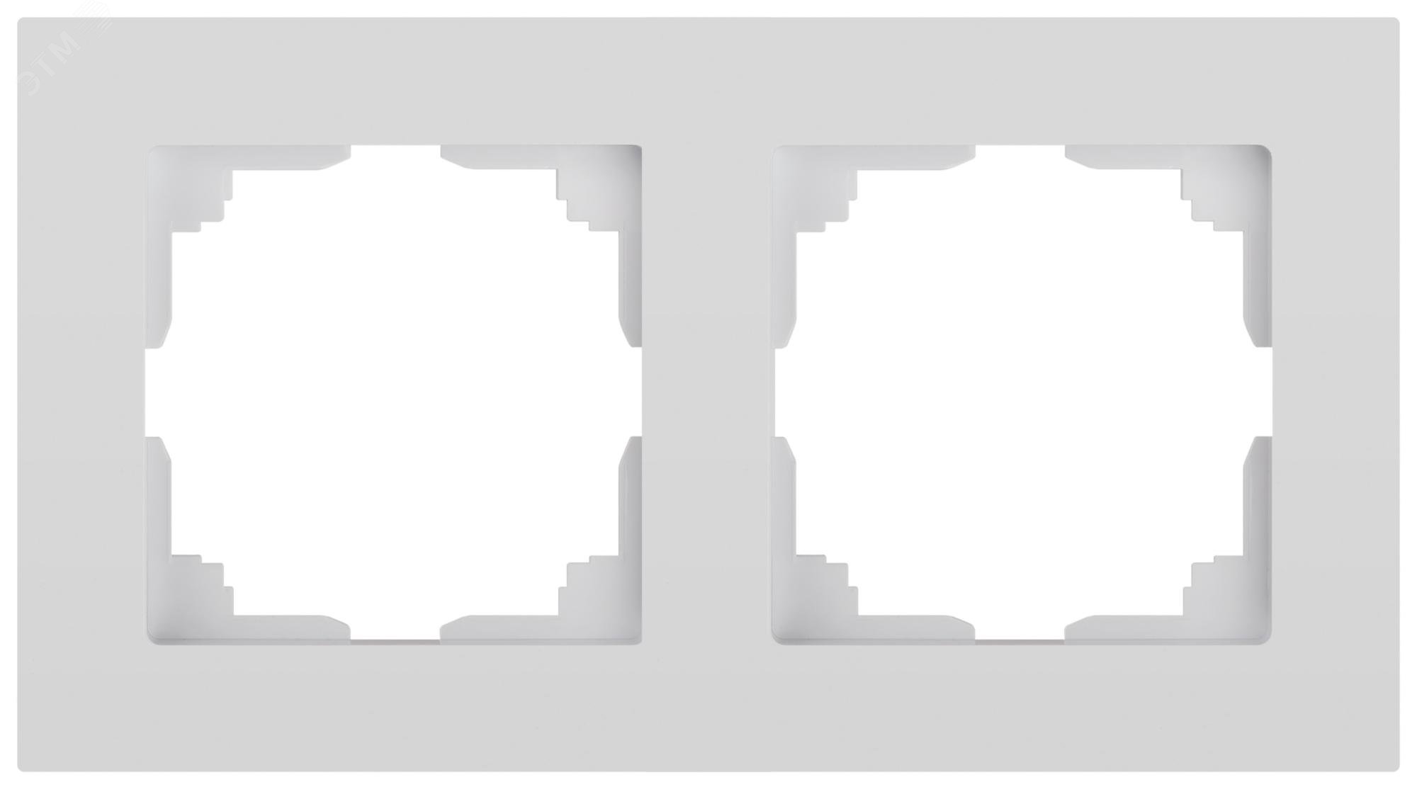 Изображение товара Рамка для розеток и выключателей 2 поста белый Intro Accent 6-502-01