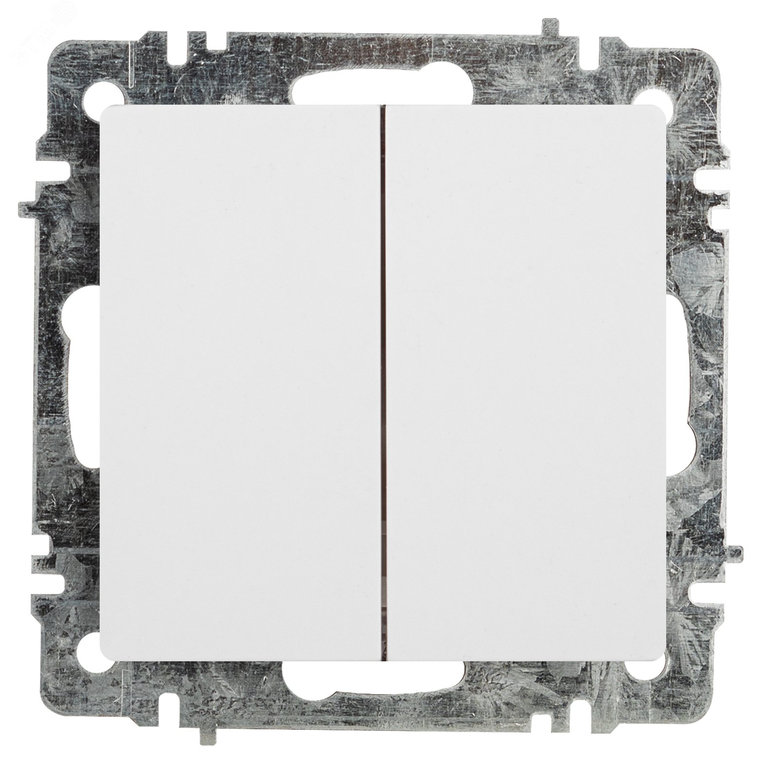 Изображение товара Двойной переключатель Intro Accent 6-107-01 скрытой установки 10А 250В белый