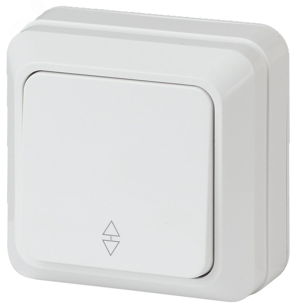 Изображение товара Переключатель Intro Quadro 2-103-01 одноклавишный 10А 250В, IP20, белый