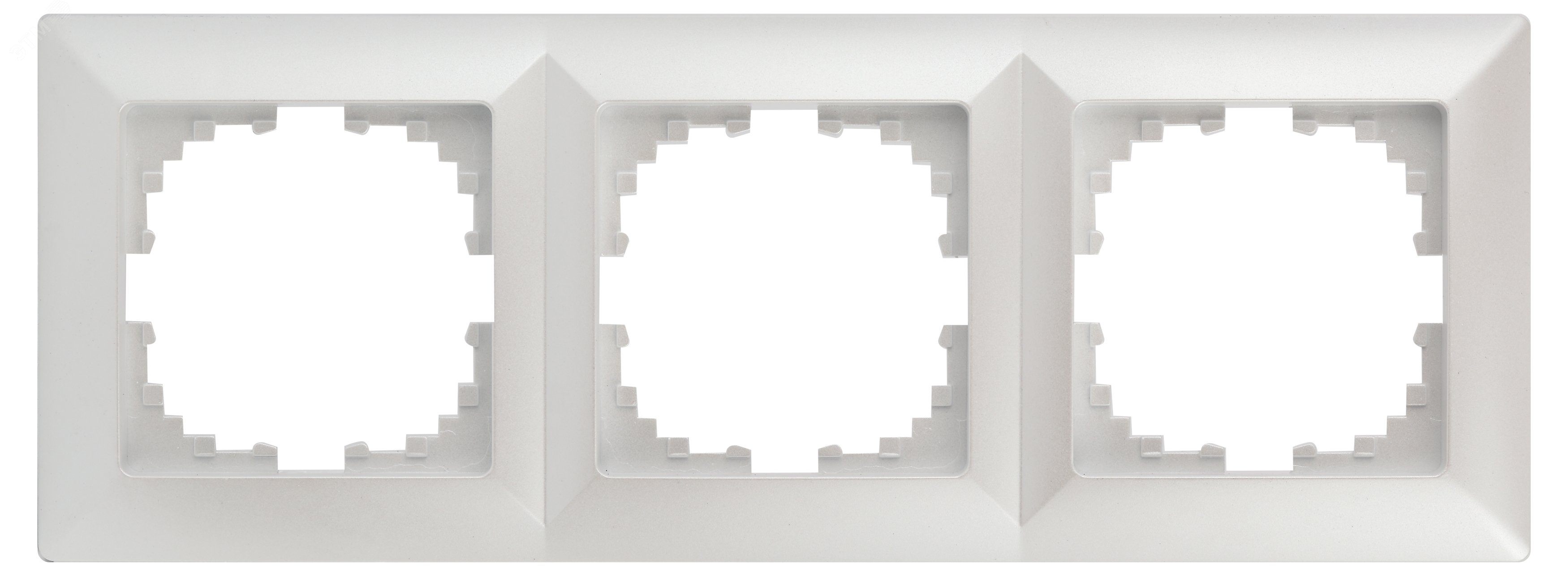 Изображение товара Рамка для розеток и выключателей 3 поста перламутр пластик Intro Solo 4-503-06 (шт)