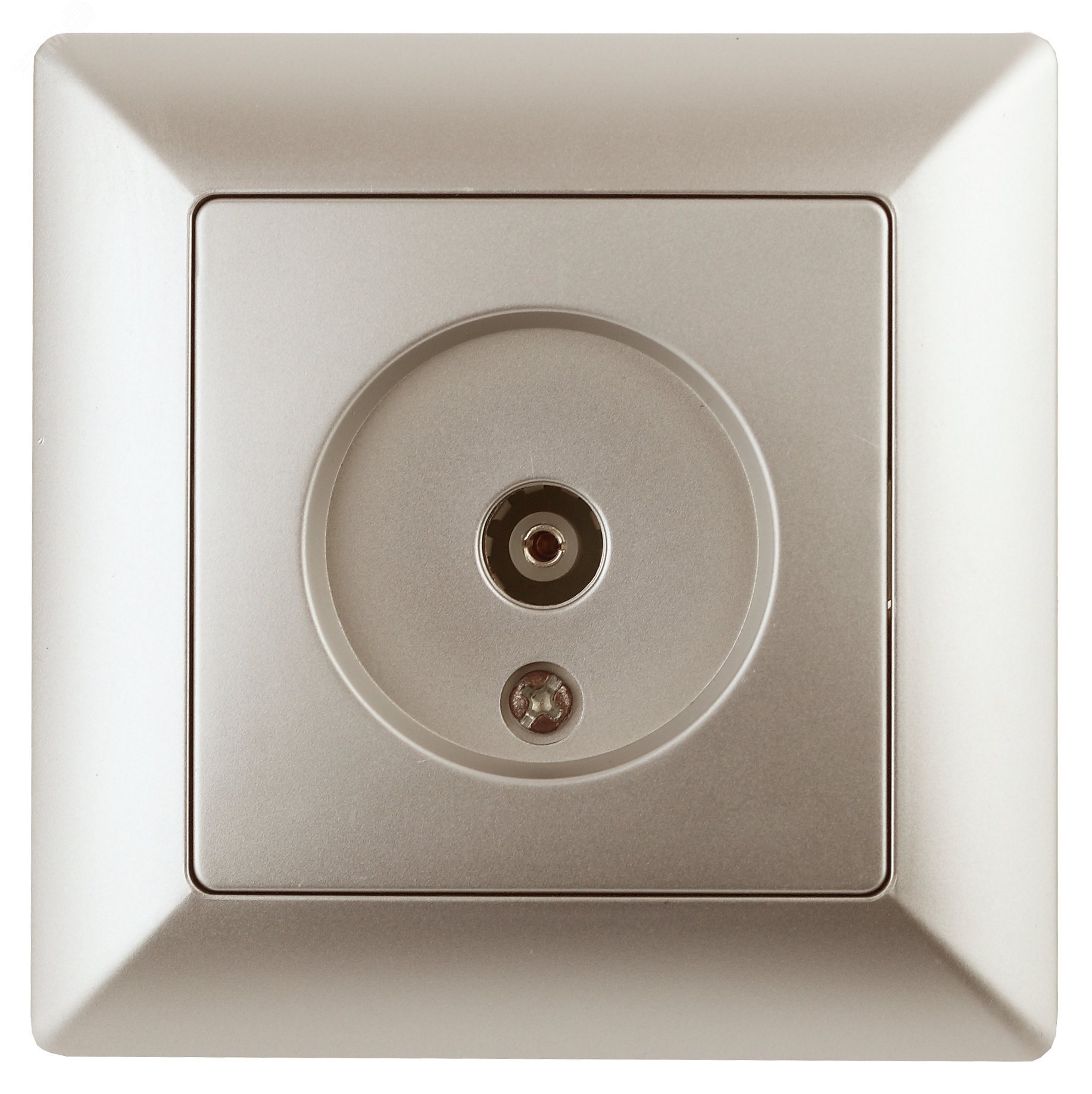 Изображение товара Розетка телевизионная одиночная Intro Solo 4-301-04 шампань скрытая установка
