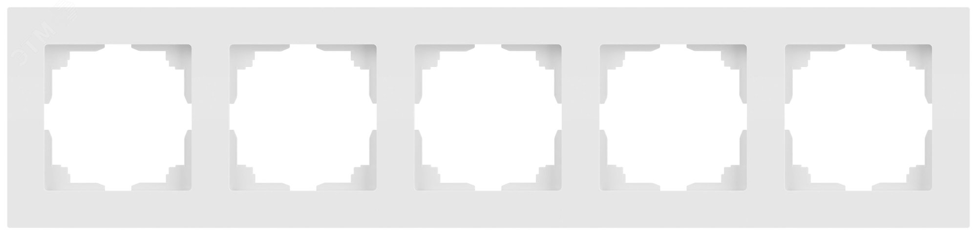 Изображение товара Рамка для розеток и выключателей 5 постов белый матовый Intro Accent 6-505-01М