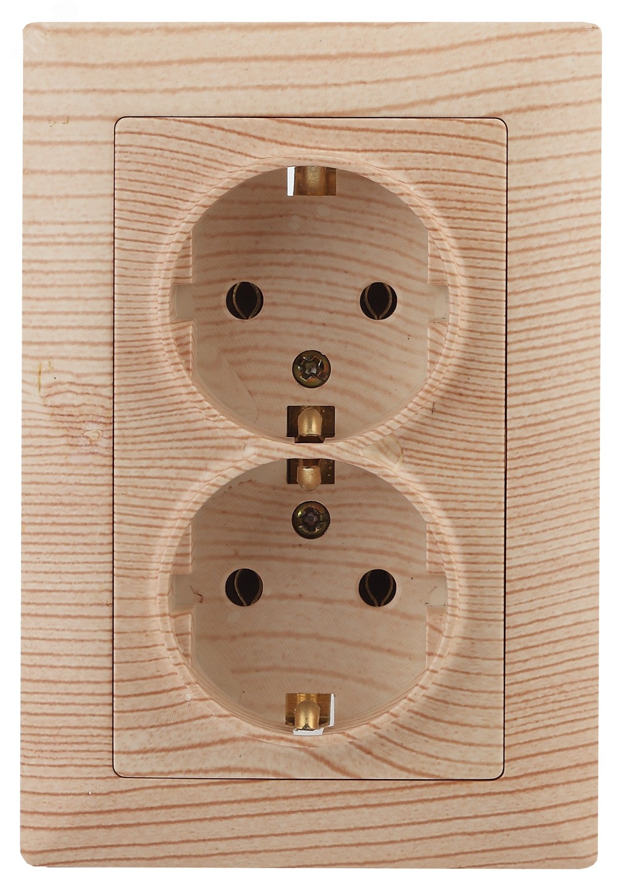 Изображение товара Розетка скрытого монтажа двойная Intro Solo 16А IP20 сосна