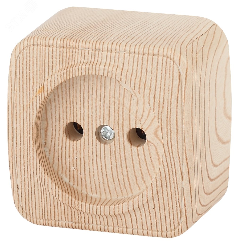 Изображение товара Розетка силовая наружная Intro Polo 3-201-11, IP20, 16А, 250В, сосна