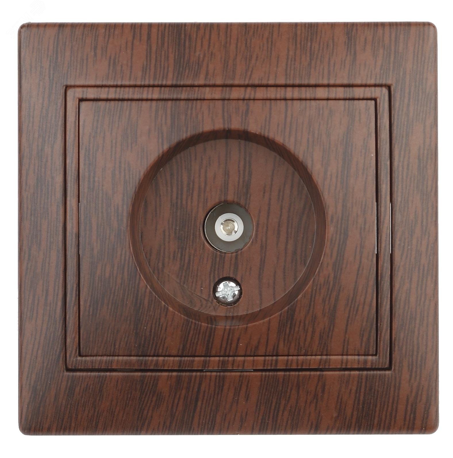 Изображение товара Розетка TV одиночная Intro Plano с скрытым монтажом венге 1-301-10