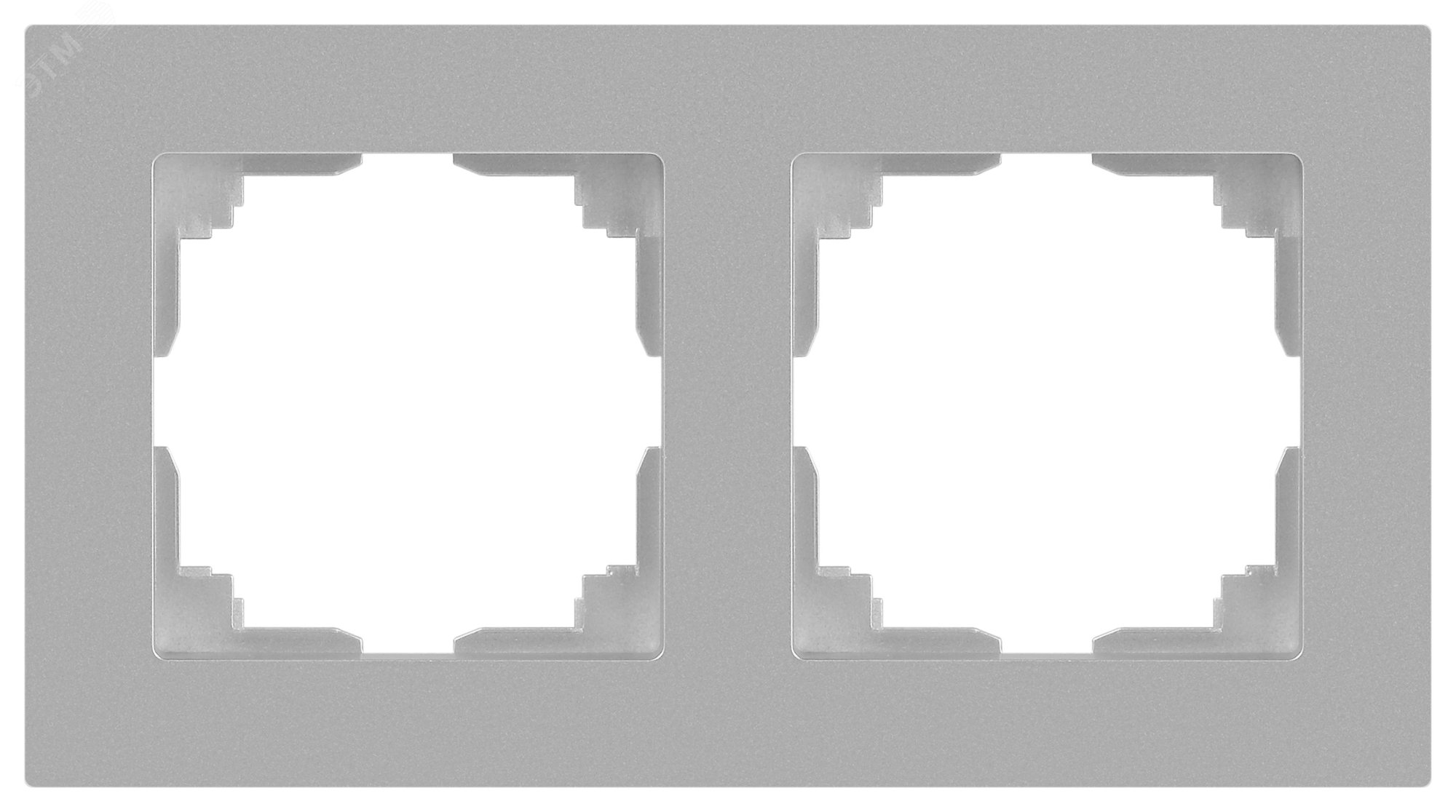 Изображение товара Рамка для розеток и выключателей 2 поста алюминий пластик Intro Accent 6-502-03