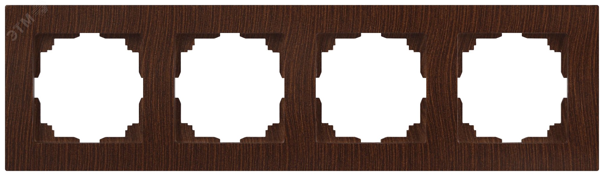 Изображение товара Рамка для розеток и выключателей 4 поста Intro Accent венге пластик