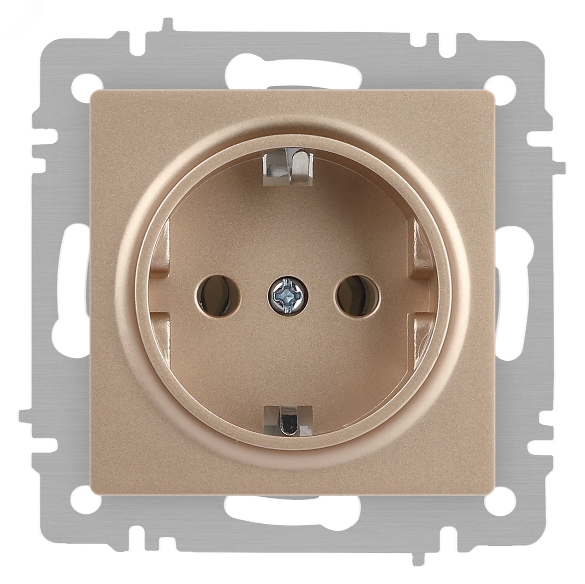 Изображение товара Однофазная скрытая розетка Intro Accent шампань 16А IP20
