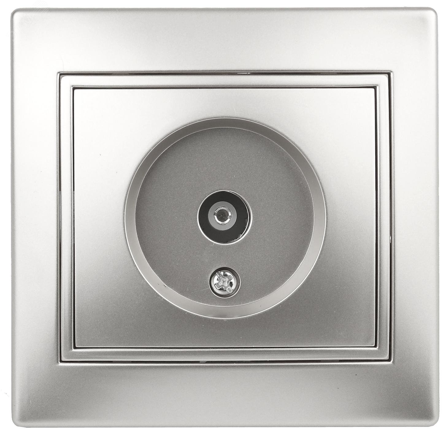 Изображение товара Розетка TV одиночная серии Intro Plano для скрытой установки алюминий