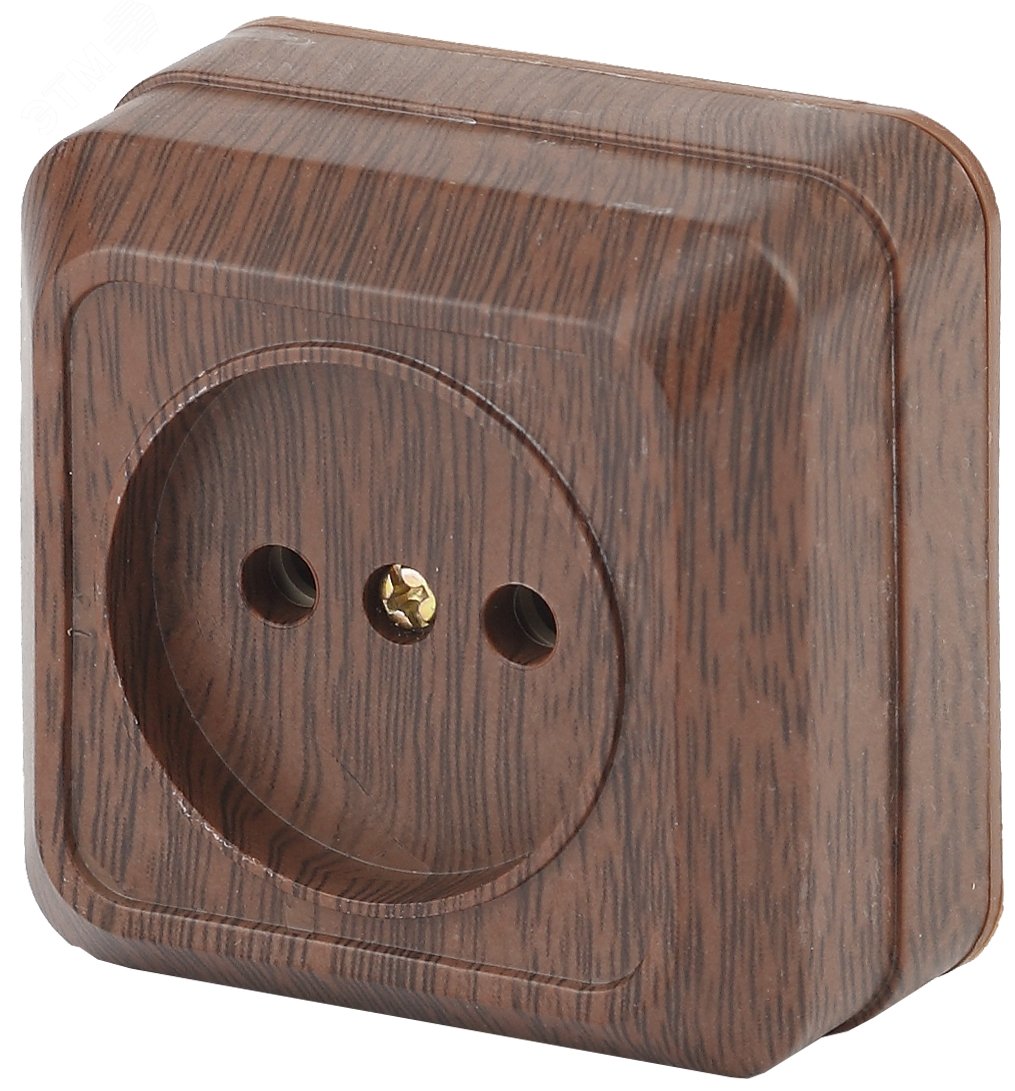 Изображение товара Розетка силовая наружная однофазная с цветом венге IP20 16А 250В Intro Quadro