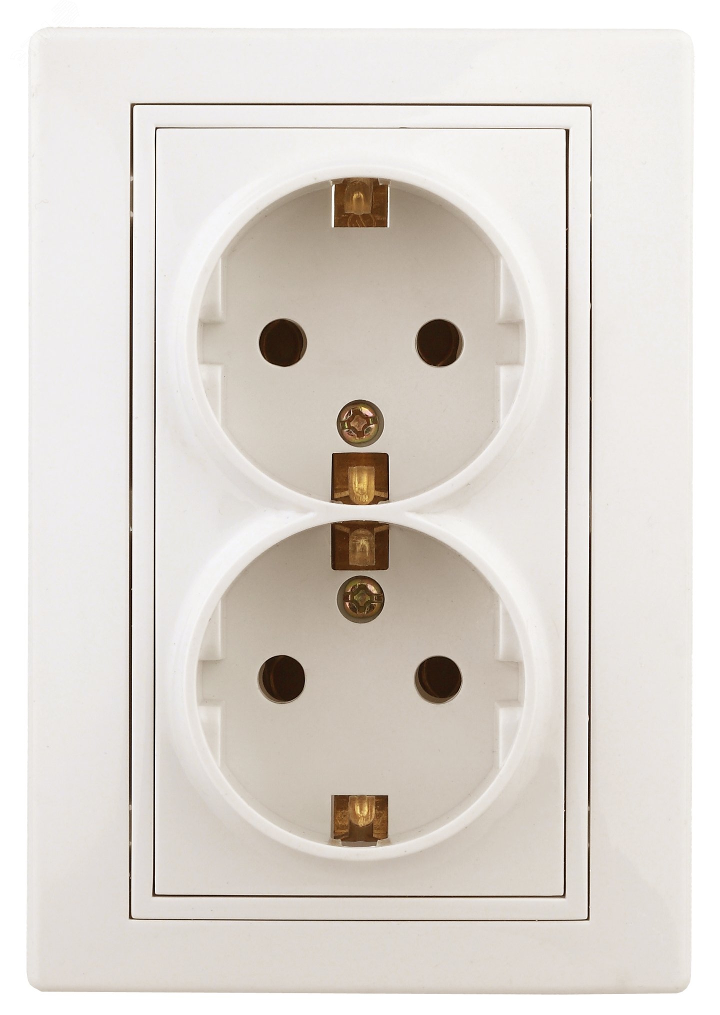 Изображение товара Розетка силовая двойная скрытого монтажа Intro Plano 16А 250В IP20 слоновая кость