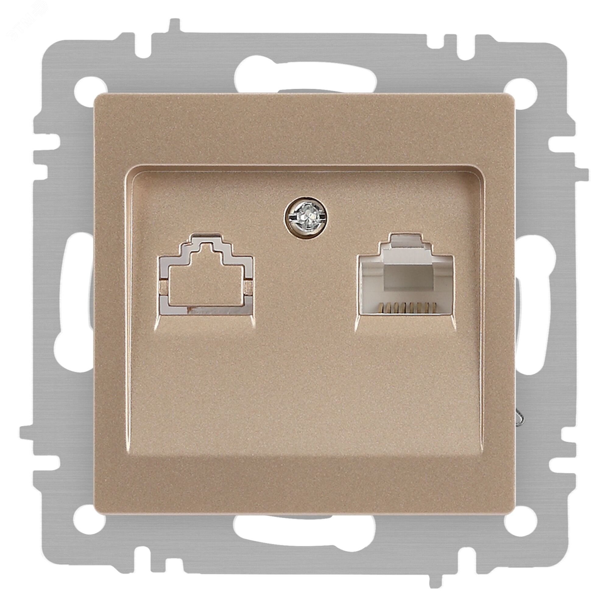 Изображение товара Розетка информационная RJ45 серия Intro Accent 6-303-04 шампань IP20
