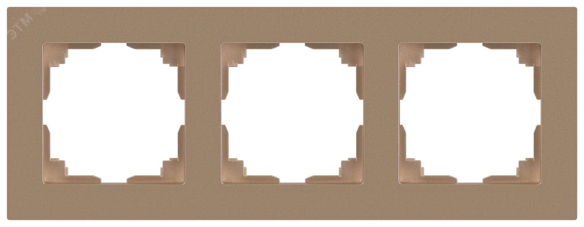 Изображение товара Рамка для розеток и выключателей Intro Accent 3 поста шампань пластик