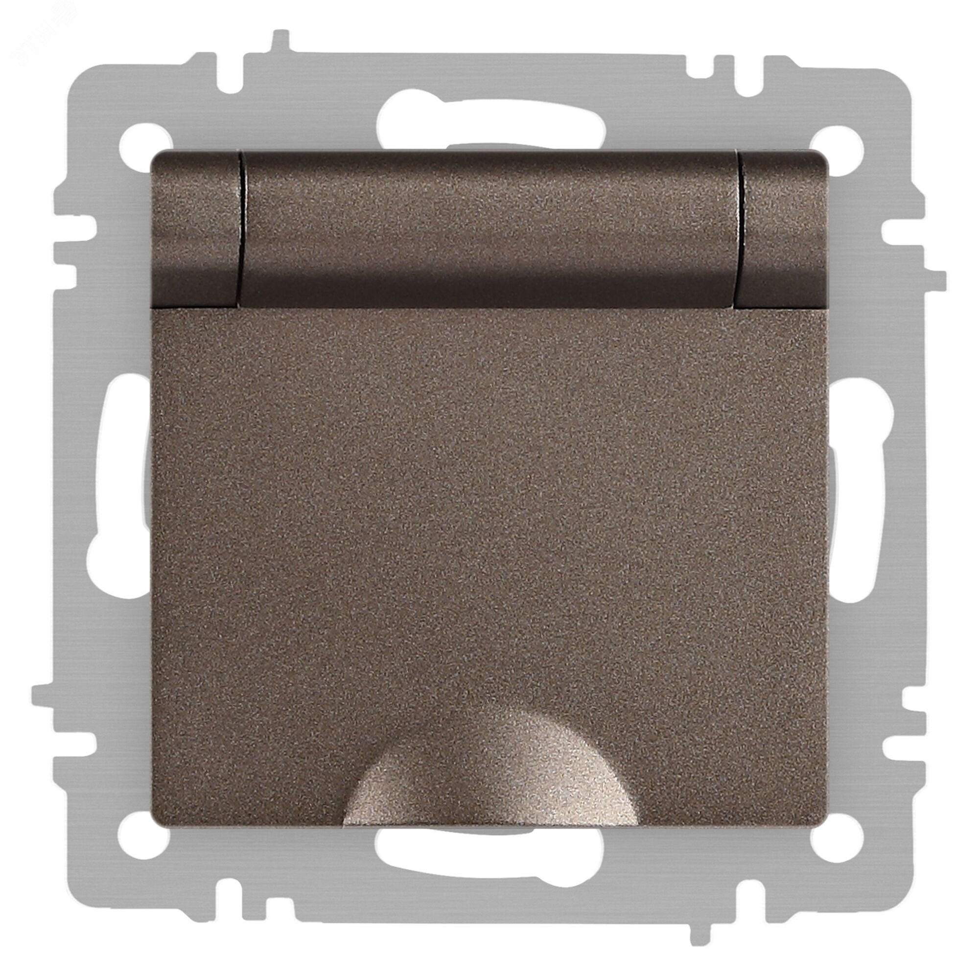 Изображение товара Розетка однофазная скрытого монтажа серия Intro Accent бронза 16А 250В IP20