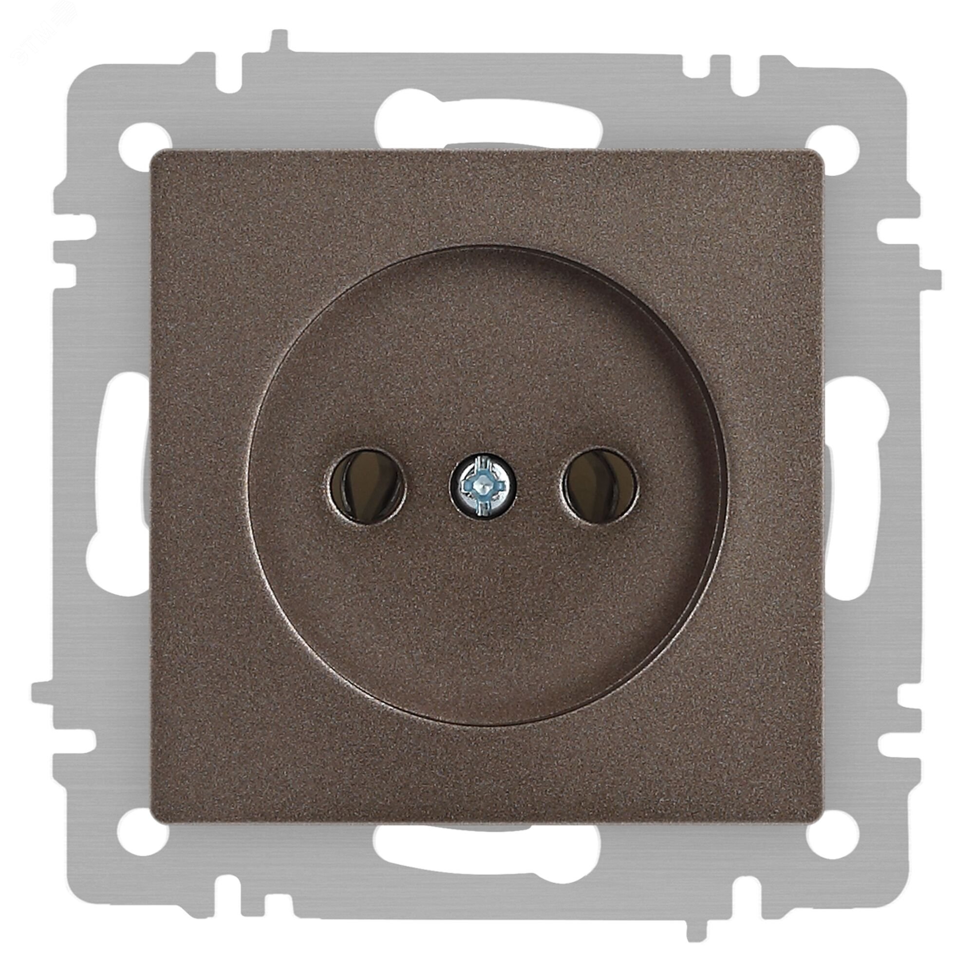 Изображение товара Розетка однофазная скрытого монтажа, в рамку без шторок бронза 16А 250В IP20 винтовые зажимы 6-201-08 Intro Accent (шт)