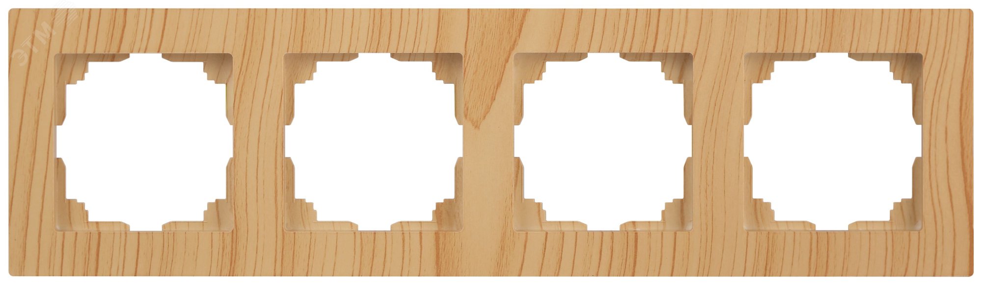 Изображение товара Рамка для розеток и выключателей Intro Accent 4 поста сосна пластик