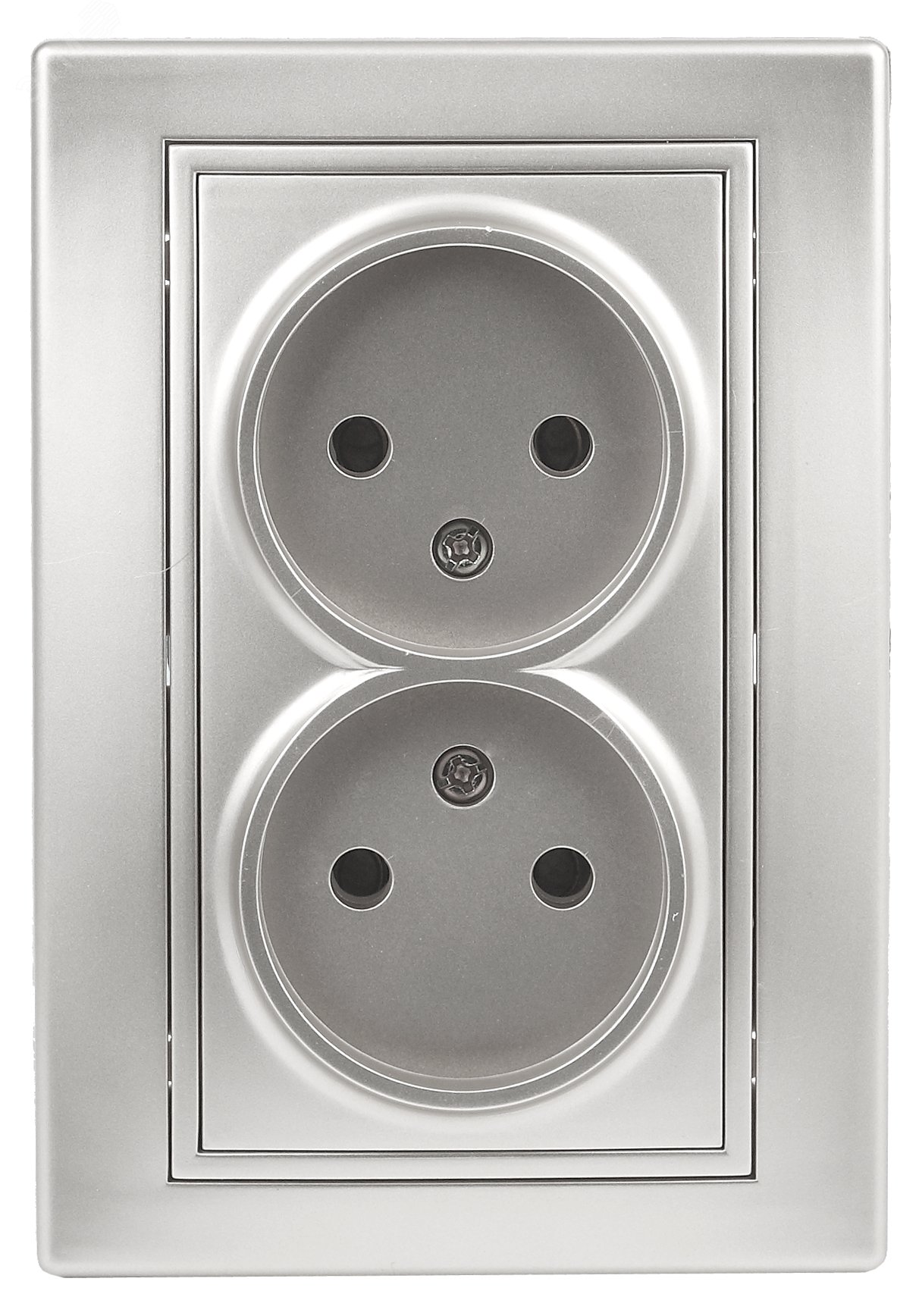 Изображение товара Розетка Intro Plano 1-204-03 скрытой установки алюминий 16А 250В