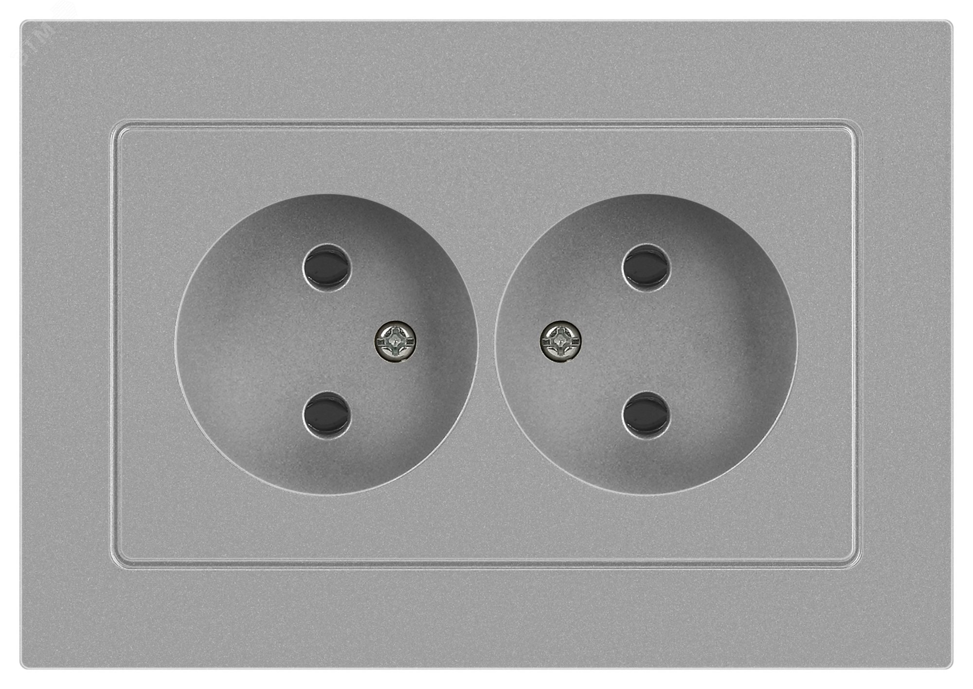 Изображение товара Розетка однофазная скрытого монтажа серия Intro Accent 16А алюминий IP20