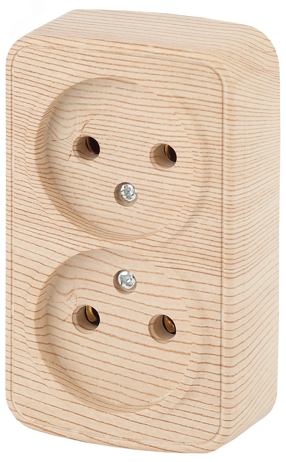 Изображение товара Розетка однофазная наружная (открытой установки) без шторок сосна 16А 250В IP20 3-203-11 Intro Polo (шт)