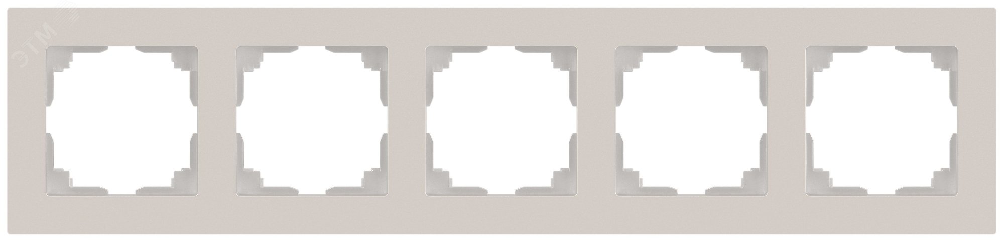 Изображение товара Рамка для розеток и выключателей 5 постов перламутр пластик Intro Accent 6-505-06