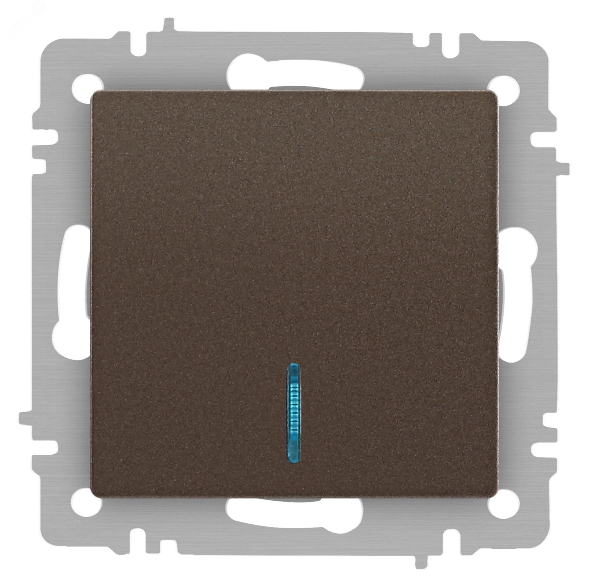 Изображение товара Выключатель одноклавишный с подсветкой бронза 10А 250В Intro Accent 6-102-08