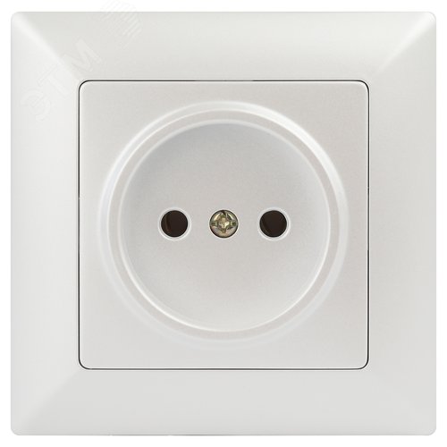 Изображение товара Розетка однофазная скрытого монтажа, в рамку без шторок перламутр 16А 250В IP20 4-201-06 Intro Solo (шт)