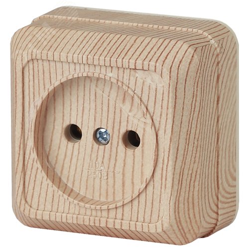 Изображение товара Розетка однофазная наружная (открытой установки) без шторок сосна 16А 250В IP20 2-201-11 Intro Quadro (шт)