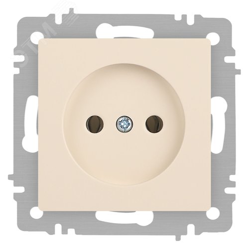 Изображение товара Розетка однофазная скрытого монтажа, в рамку без шторок слоновая кость 16А 250В IP20 винтовые зажимы 6-201-02 Intro Accent (шт)
