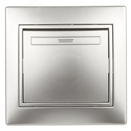 Изображение товара Переключатель Intro Plano 1-108-03 промежуточный, 10А-250В, IP20, СУ, алюминий (шт)