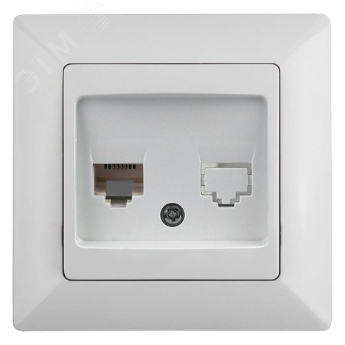 Изображение товара Розетка информационная RJ45, СУ, Solo, белый, 4-303-01 (шт)