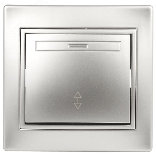 Изображение товара Переключатель Intro Plano 1-103-03 одноклавишный 10А-250В, IP20, СУ, алюминий (шт)