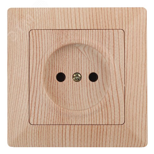 Изображение товара Розетка однофазная скрытого монтажа, в рамку без шторок сосна 16А 250В IP20 4-201-11 Intro Solo (шт)