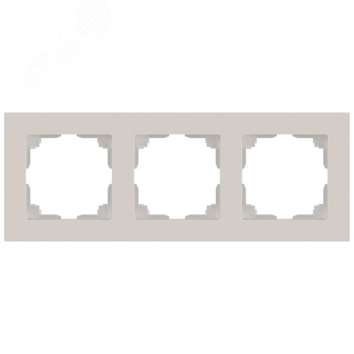 Изображение товара Рамка для розеток и выключателей 3 поста перламутр пластик Intro Accent 6-503-06 (шт)