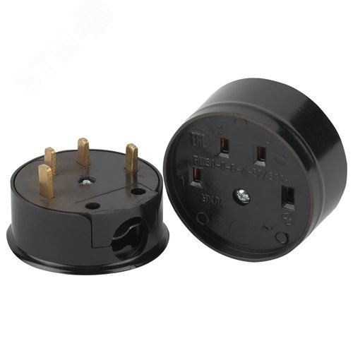 Изображение товара Соединитель Intro электрический 3P+N (СЭ 30-В-А-32/380), 32А-380В, ОУ, карболит (6/36/864), (Разъем РШ-ВШ 32А 380В 3P+PE(ОУ)) (шт)