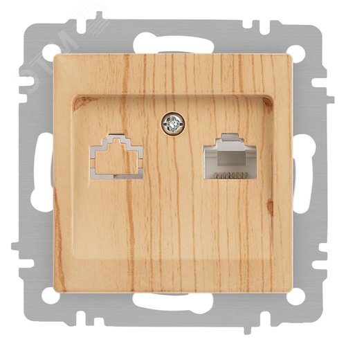 Изображение товара Розетка Intro Accent 6-303-11 информационная RJ45, IP20, СУ, сосна (шт)