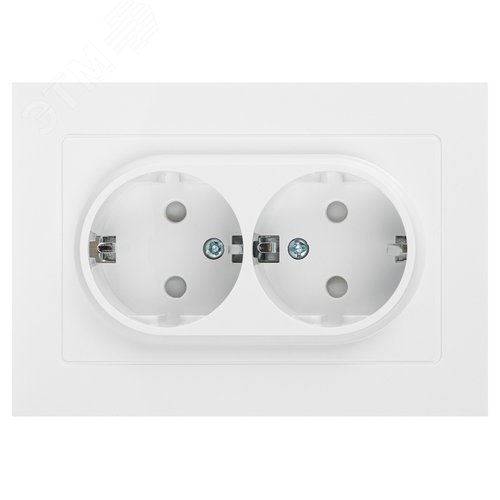 Изображение товара Розетка однофазная двойная скрытого монтажа, в рамку с заземлением со шторками антрацит 16А 250В IP20 винтовые зажимы 6-208-01 Intro Accent (шт)