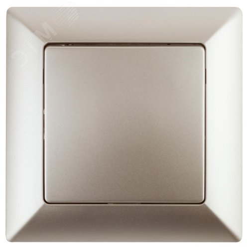 Изображение товара Выключатель одноклавишный скрытого монтажа шампань 10А 250В Intro Solo 4-101-04 (шт)