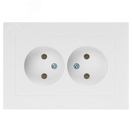 Изображение товара Розетка однофазная скрытого монтажа, в рамку без шторок белый 16А 250В IP20 винтовые зажимы 6-204-01 Intro Accent (шт)
