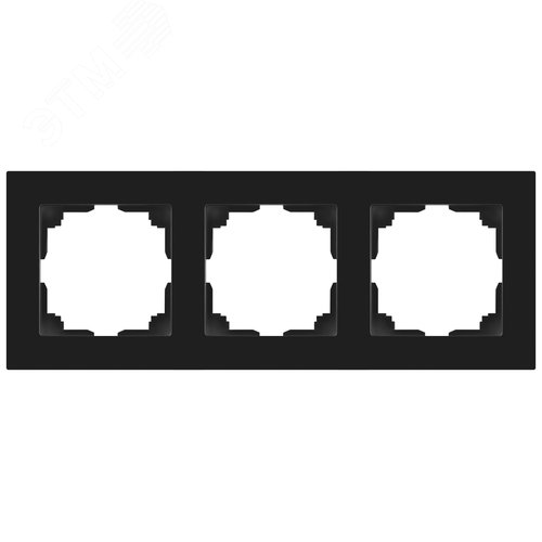 Изображение товара Рамка для розеток и выключателей 3 поста антрацит пластик Intro Accent 6-503-05 (шт)