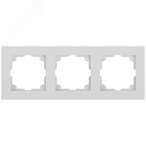 Изображение товара Рамка для розеток и выключателей 3 поста белый пластик Intro Accent 6-503-01 (шт)